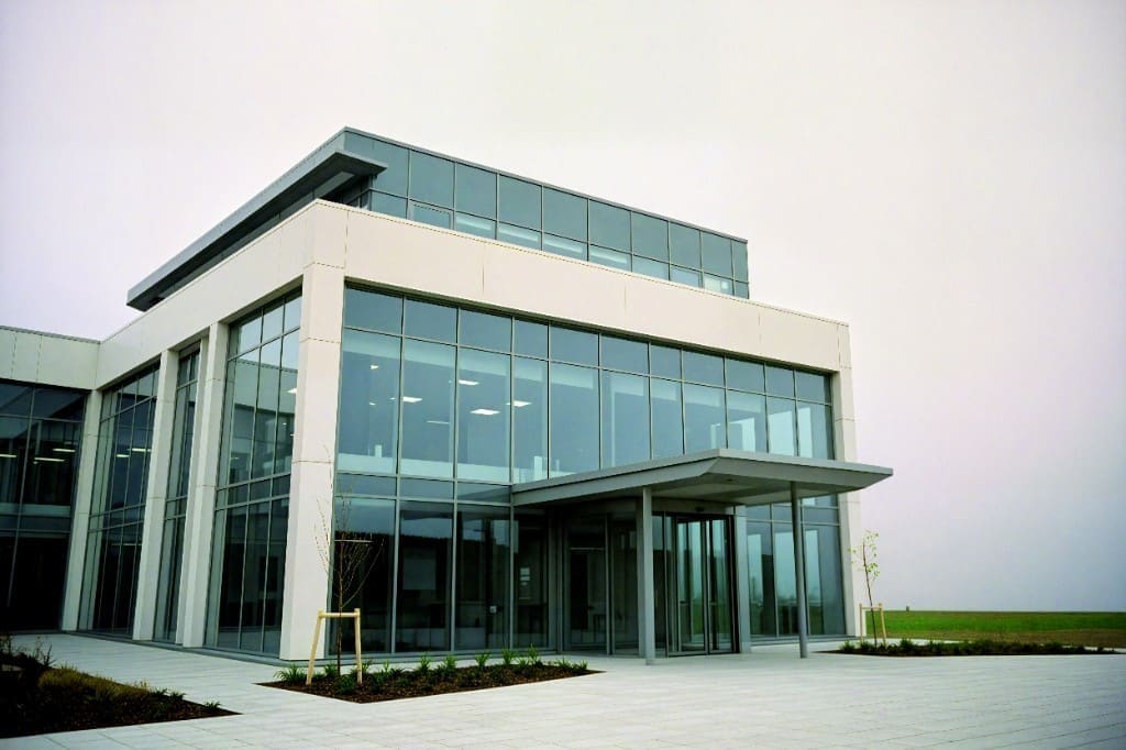Modern commercial office building maintained by Focus Refurbishment in London